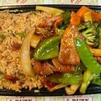 Best C27. Roast Pork with Garlic Sauce (Dinner Combo) in Manchester, CT